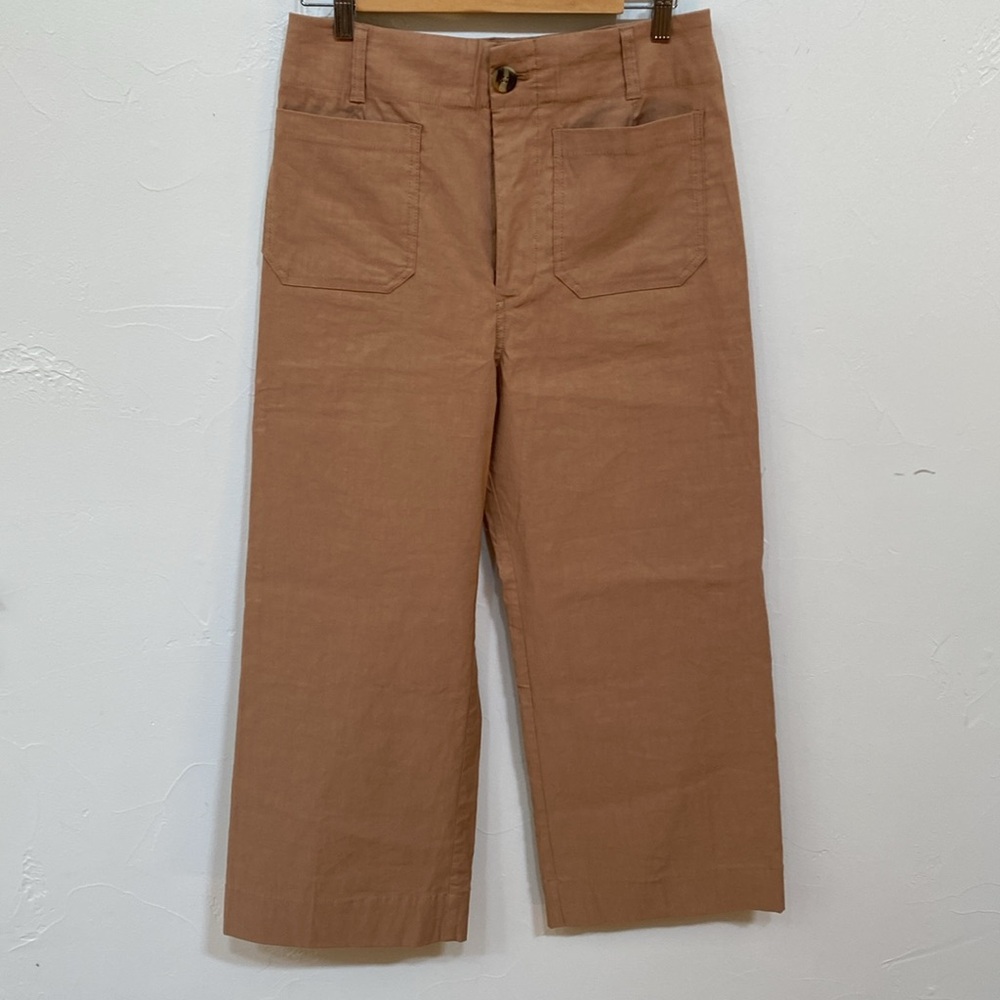 NWT Anthropologie Colette  High Rise Wide Leg Pant Tan size 31 NWT